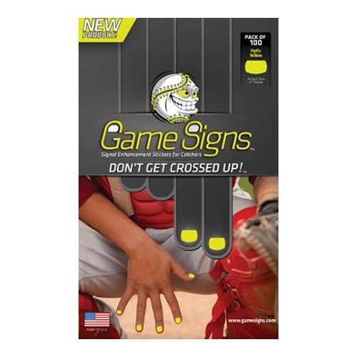 Game Signs - Optic Yellow : Signal Enhancing Finger Stickers | pickproofsigns.com