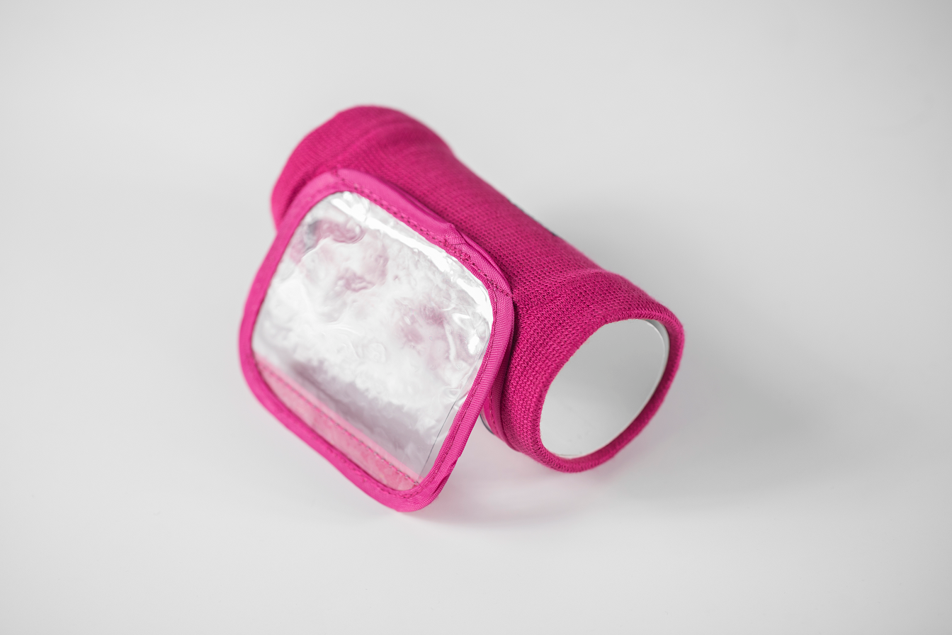 100% Guarantee - Moisture Wicking Wristband : Pink Triple Window | www.pickproofsigns.com