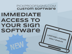 Wristband Sign System - Lifetime License | www.pickproofsigns.com